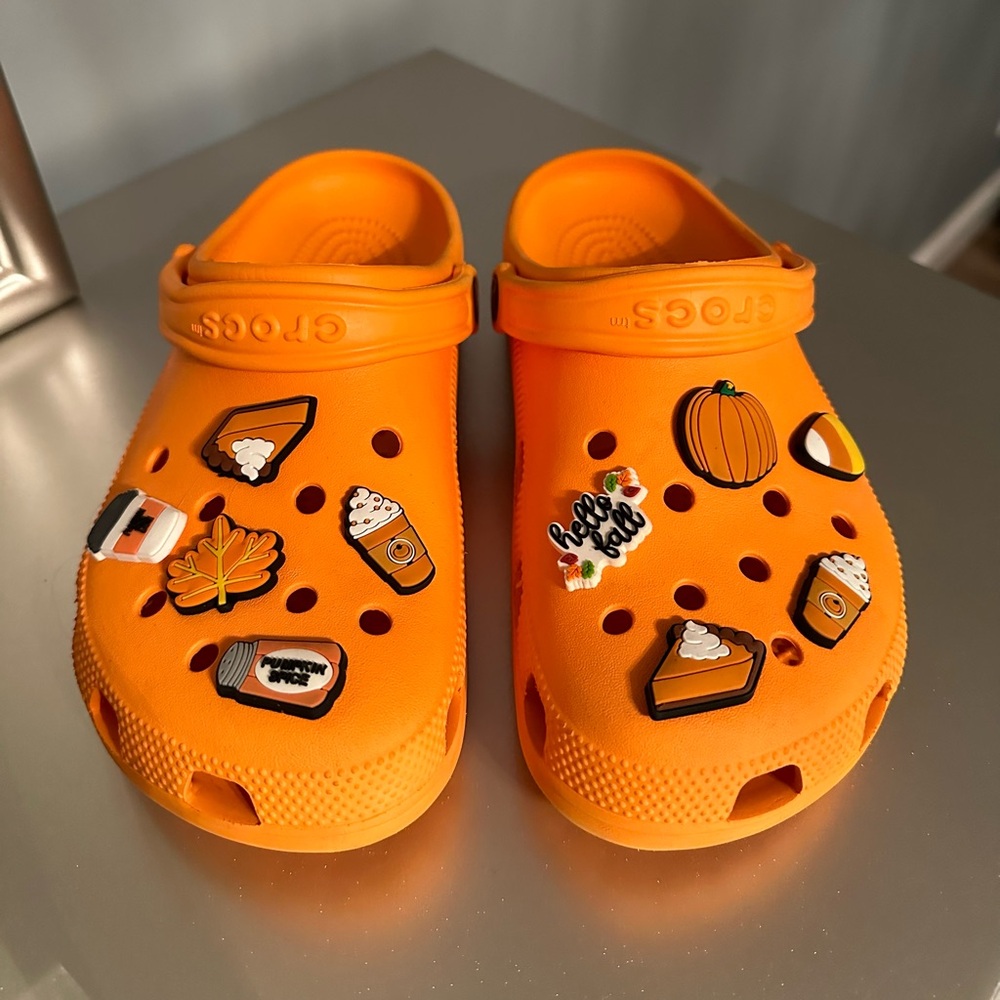 Pumpkin Spice Fall Halloween Crocs-Size 9